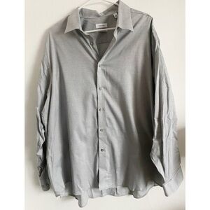 Calvin Klein • Grey Micro Dotted Pattern Button Down Shirt